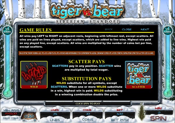 Игровой автомат Tiger vs Bear