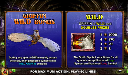 Игровой автомат Great Griffin - бонусы в слоте