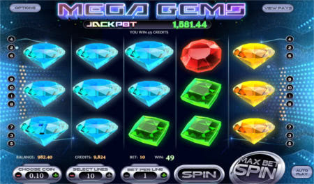 игровой автомат mega gems - драгоценные камни