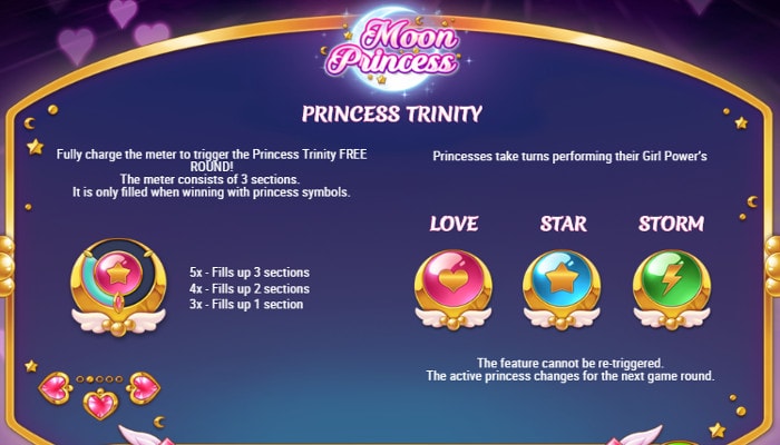 Бонусная опция Princess Trinity автомата Moon Princess