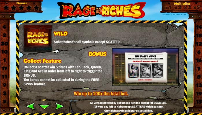 Автомат Rage to Riches - бонусный раунд игры