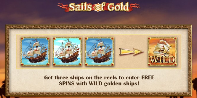 Игра Sails of Gold - бонусные фриспины