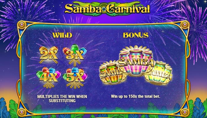 Samba Carnival - служебные символы слота
