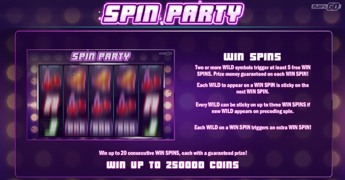 Онлайн аппарат Spin Party - бонусные фриспины